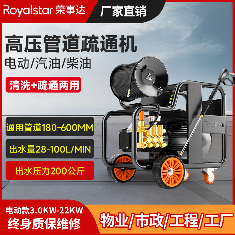 榮事達(dá)管道疏通機(jī)電動(dòng)/汽油/柴油款